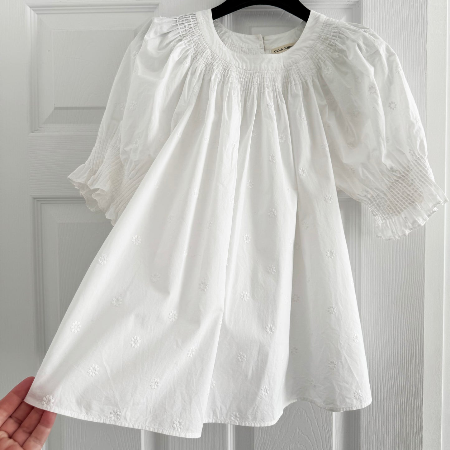 Ulla Johnson "Lennie" Embroidered White Cotton Top, size 4