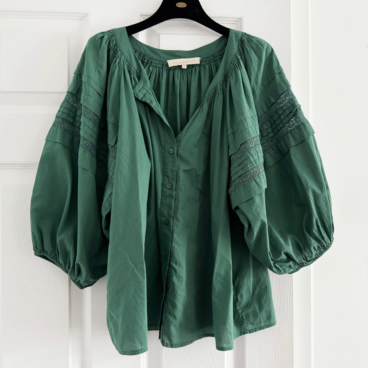 Vanessa Bruno "Tara" Blouse in Green, size 38 (size Small)