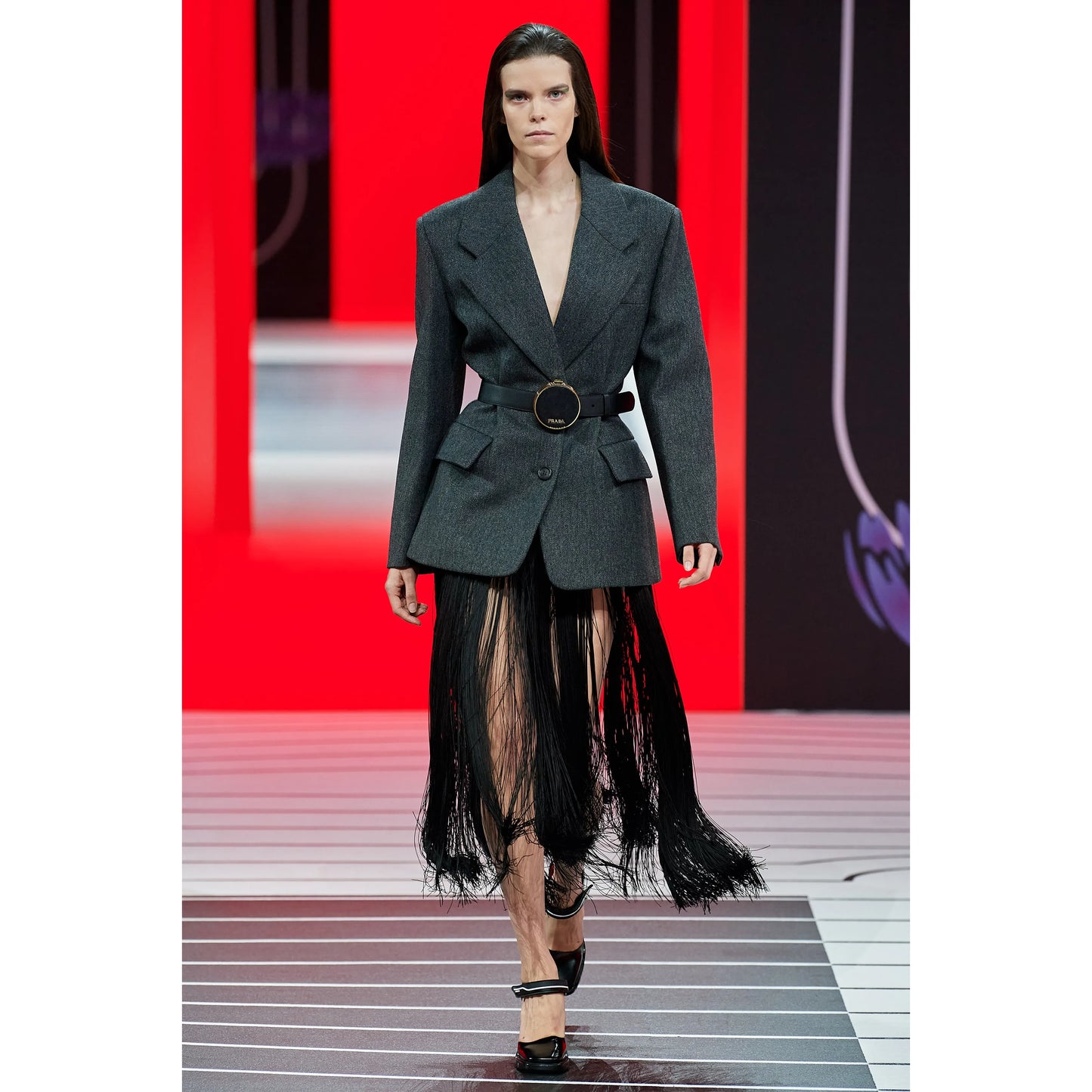 Prada Mary Jane Pumps with Flared Heel, size 40