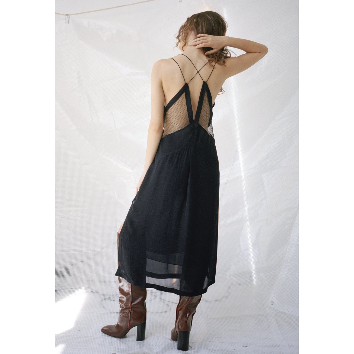 Rag&Bone Black "Anais" Camisole Dress with Open Back, size XS