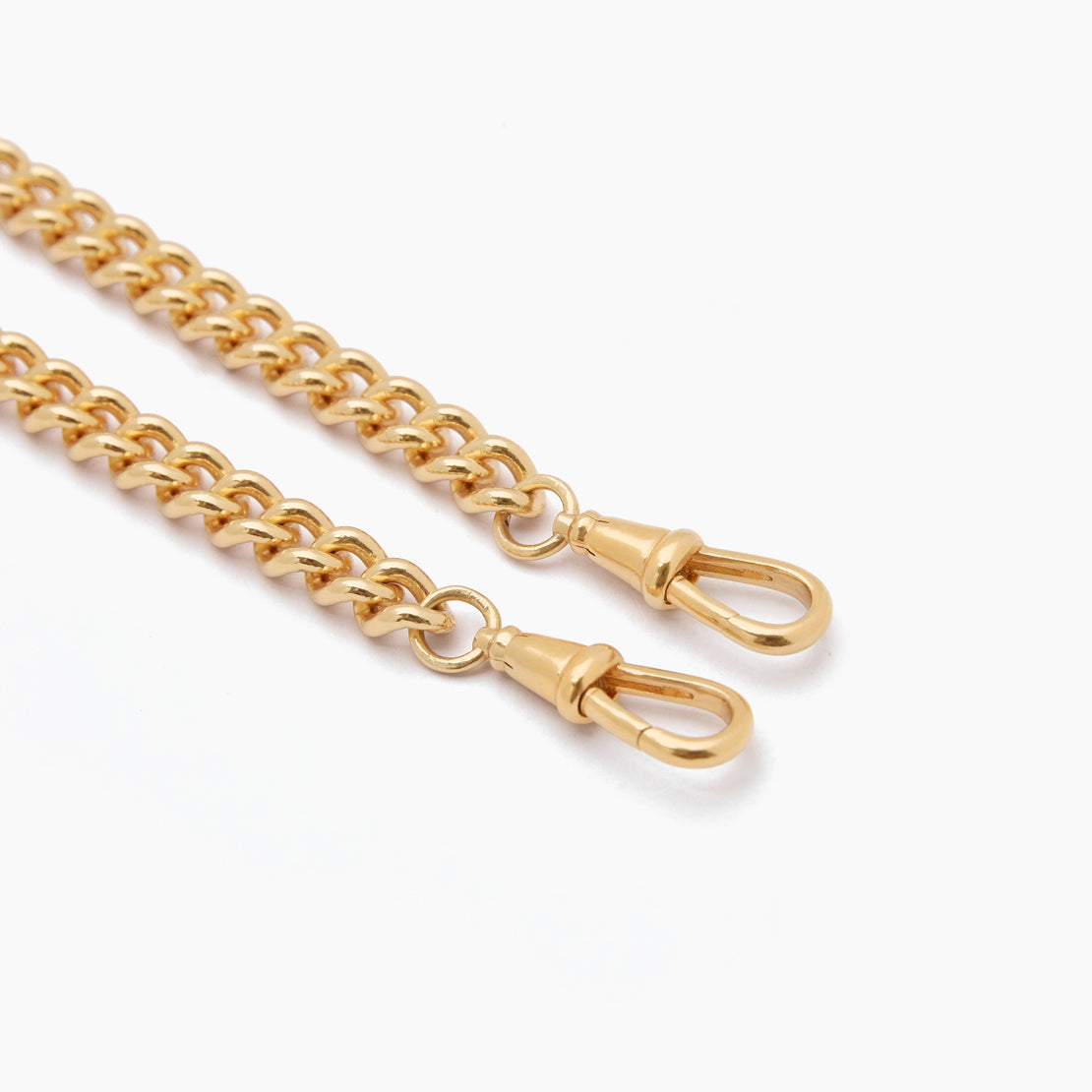 Tilly Sveaas Medium Gold T-bar on Medium Curb Clipt Necklace