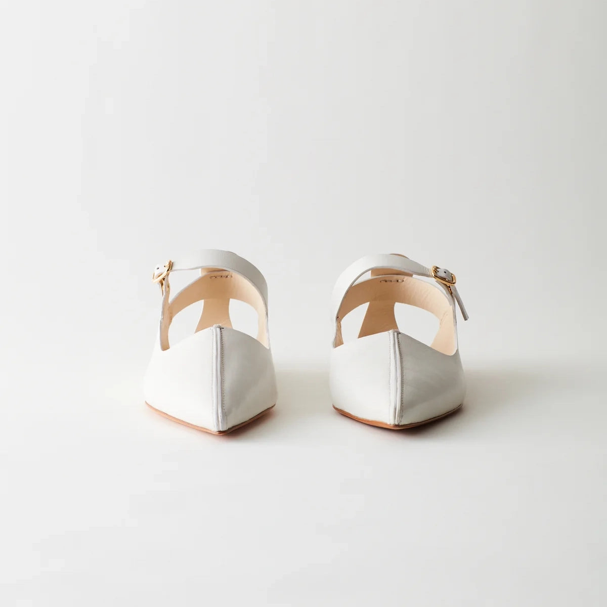 Tibi "Rudolph" Nappa Flats in White, size 36.5