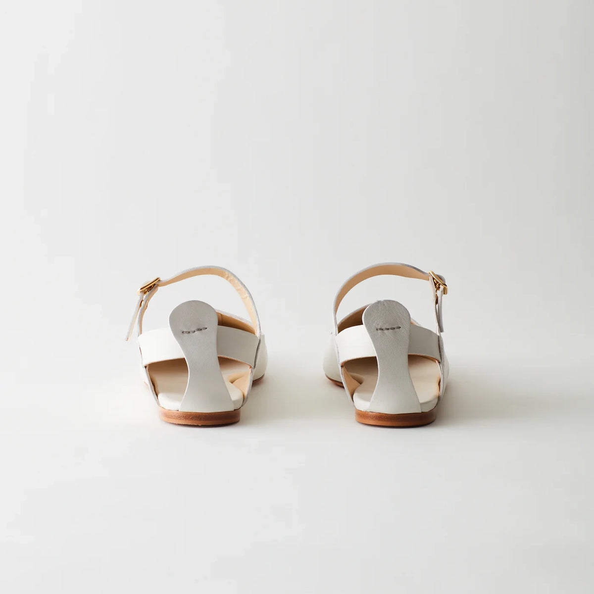 Tibi "Rudolph" Nappa Flats in White, size 36.5