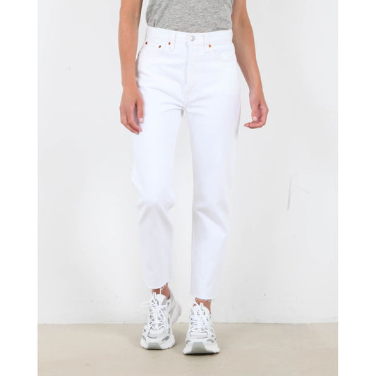 Re/Done 70's High Rise Stovepipe Jean in White, size 31