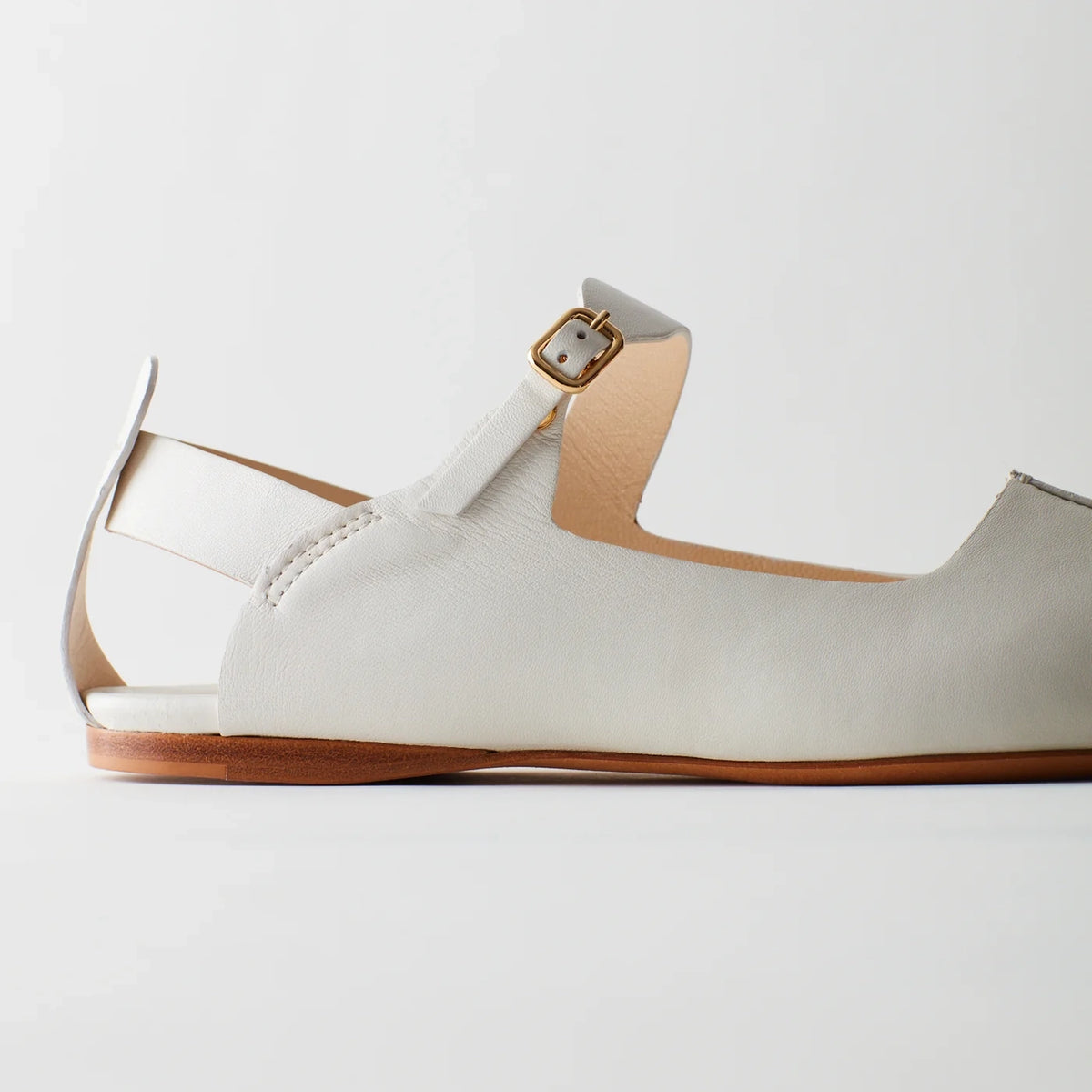 Tibi "Rudolph" Nappa Flats in White, size 36.5