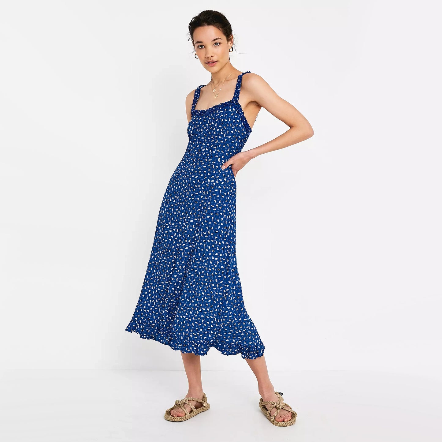 Faithfull The Brand "Noemie" Dress in Blue, size Small