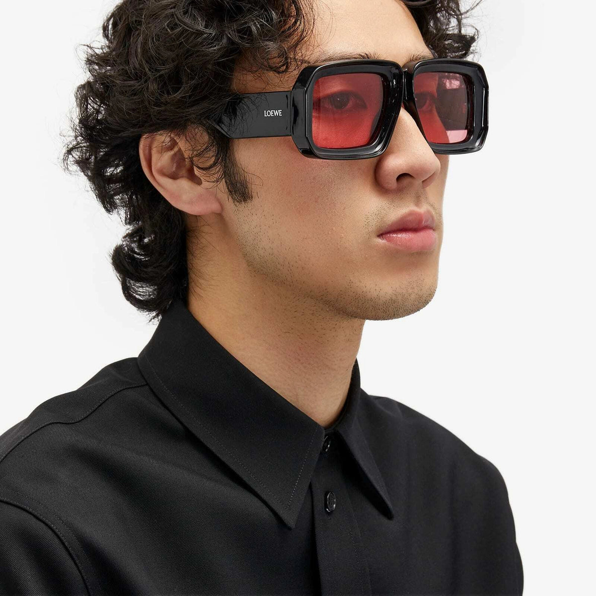 Loewe x Paula's Ibiza 'Dive In Mask' Sunglasses in "Shiny Black"