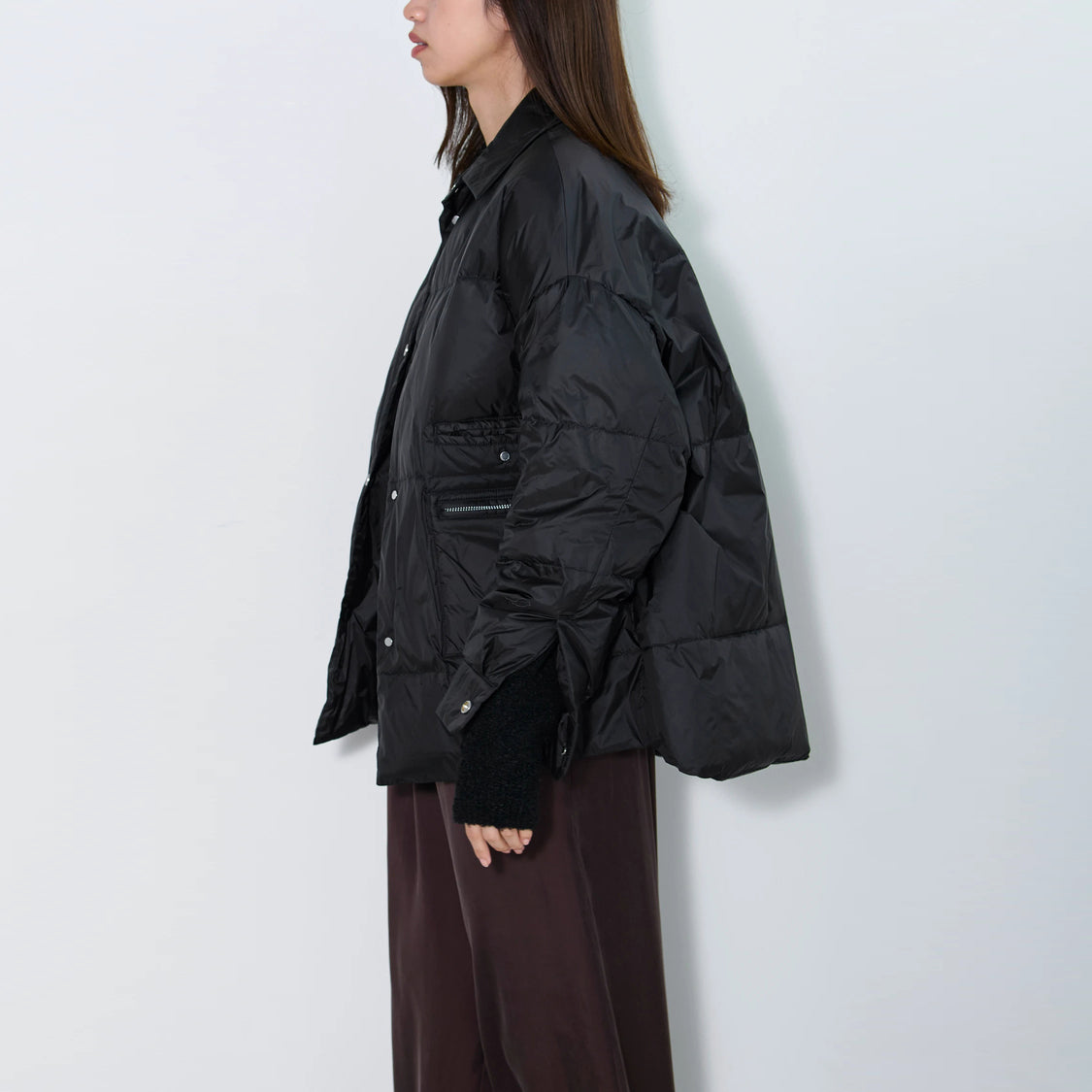 Upper Hights "Geneve" Reversible Puffer Jacket in Black, size "0" (XS)