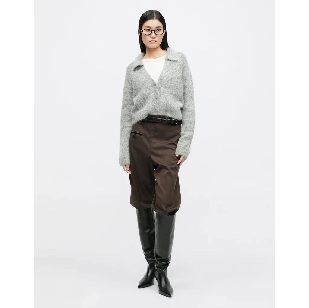 Munthe "Roxas" Cropped Cardigan in Grey, size 36