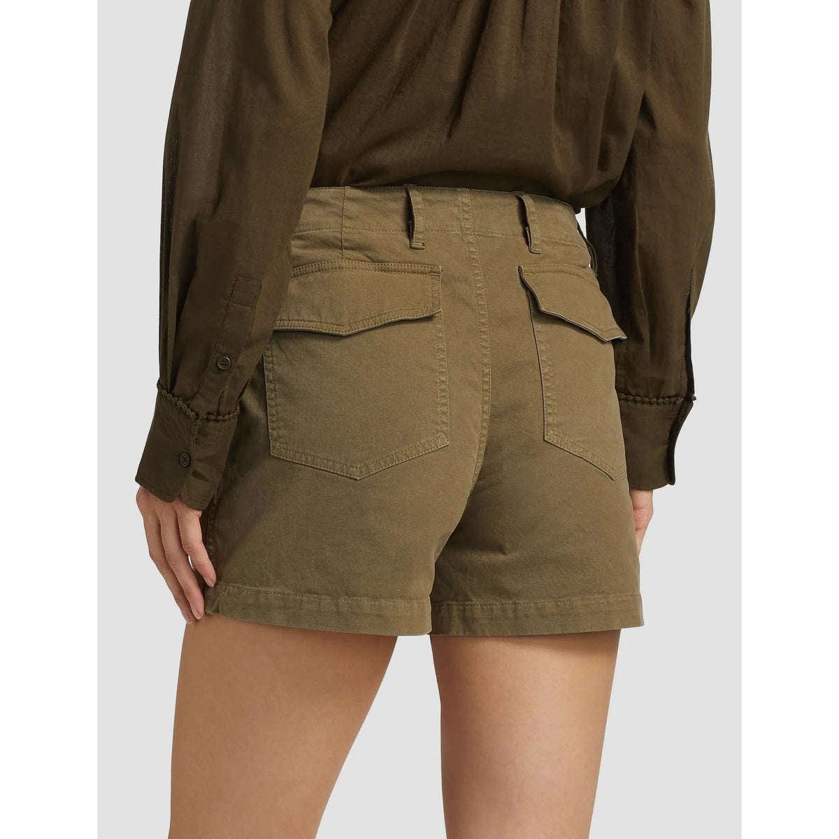 Nili Lotan "Utility" Shorts in Military Green, size 8