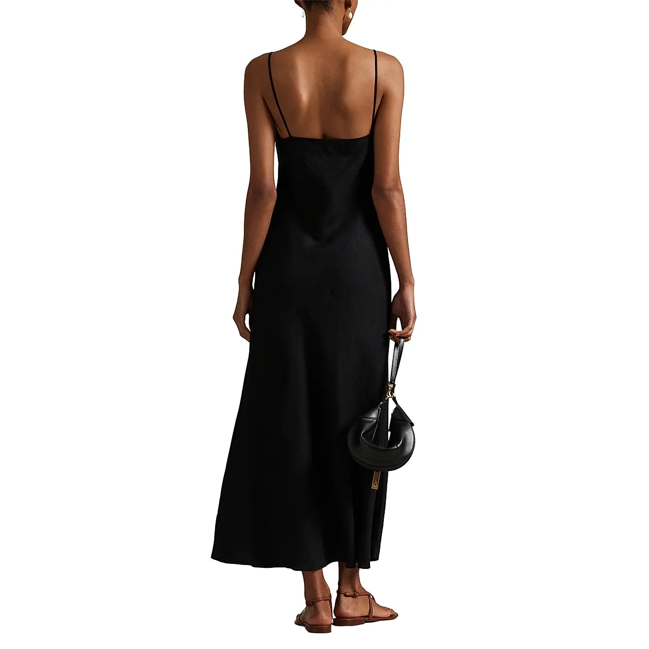Polo Ralph Lauren Linen Tank Dress in Black, size Small