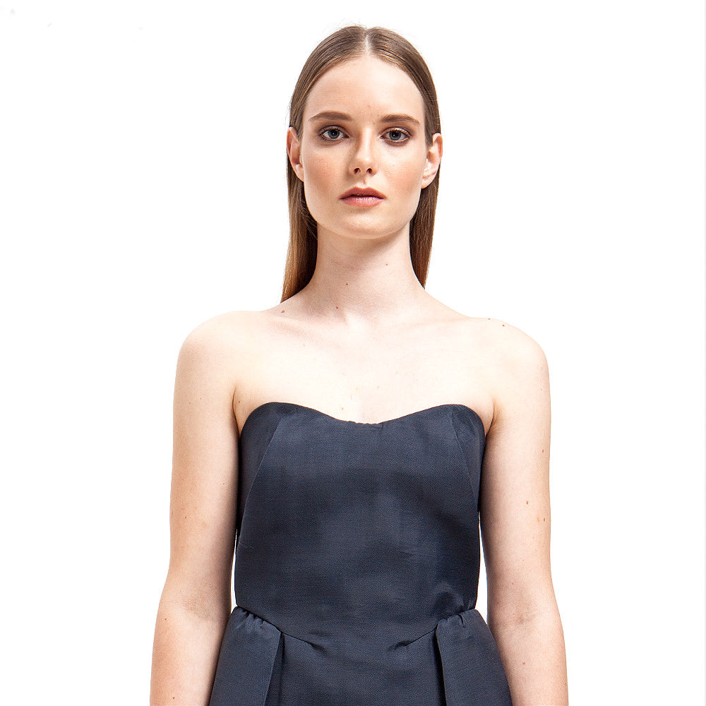 Robe bleue bustier Carven, taille 38 (convient à la taille 2)