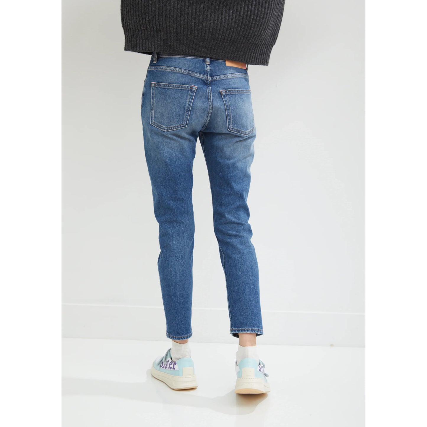 Acne "Melk" Slim Jean in Mid Blue, size 26