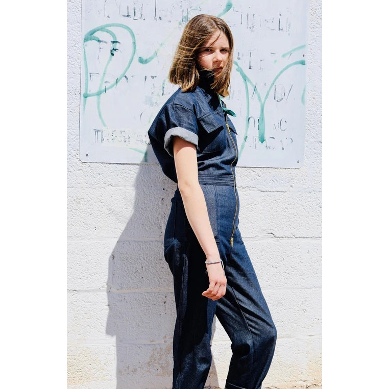 Garbo "Hey Hey" Denim Jumpsuit, size 40 (fits like a US size 4)