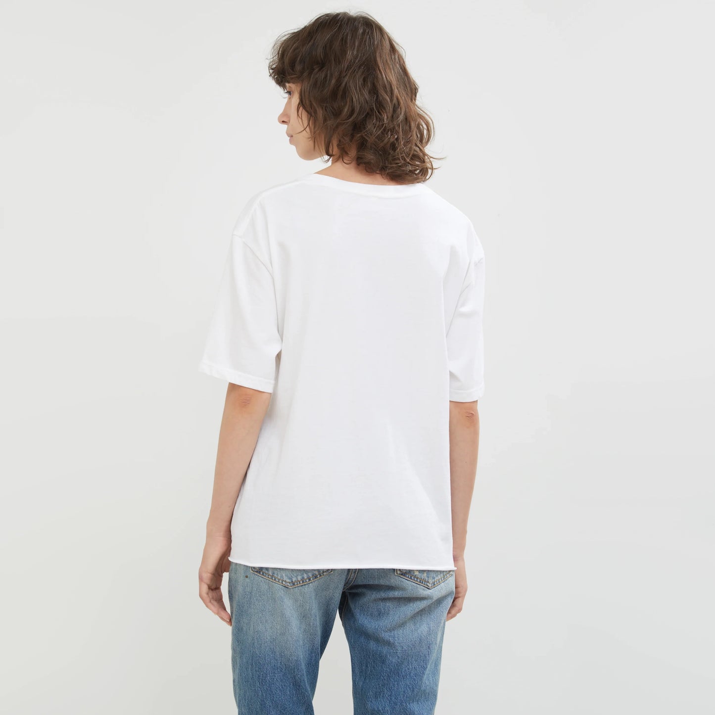 R13 Twist Front Tee Shirt in White, size Medium