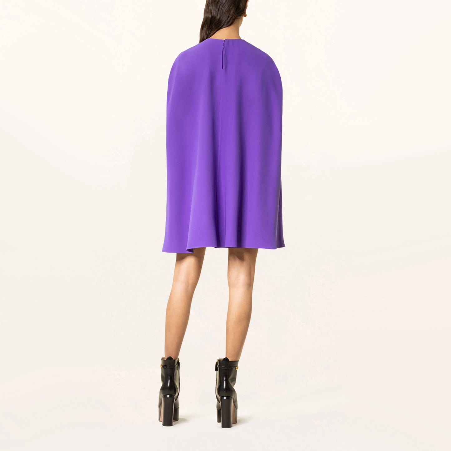 Valentino Silk Cape Dress in Purple, size 36 (fits size 0)