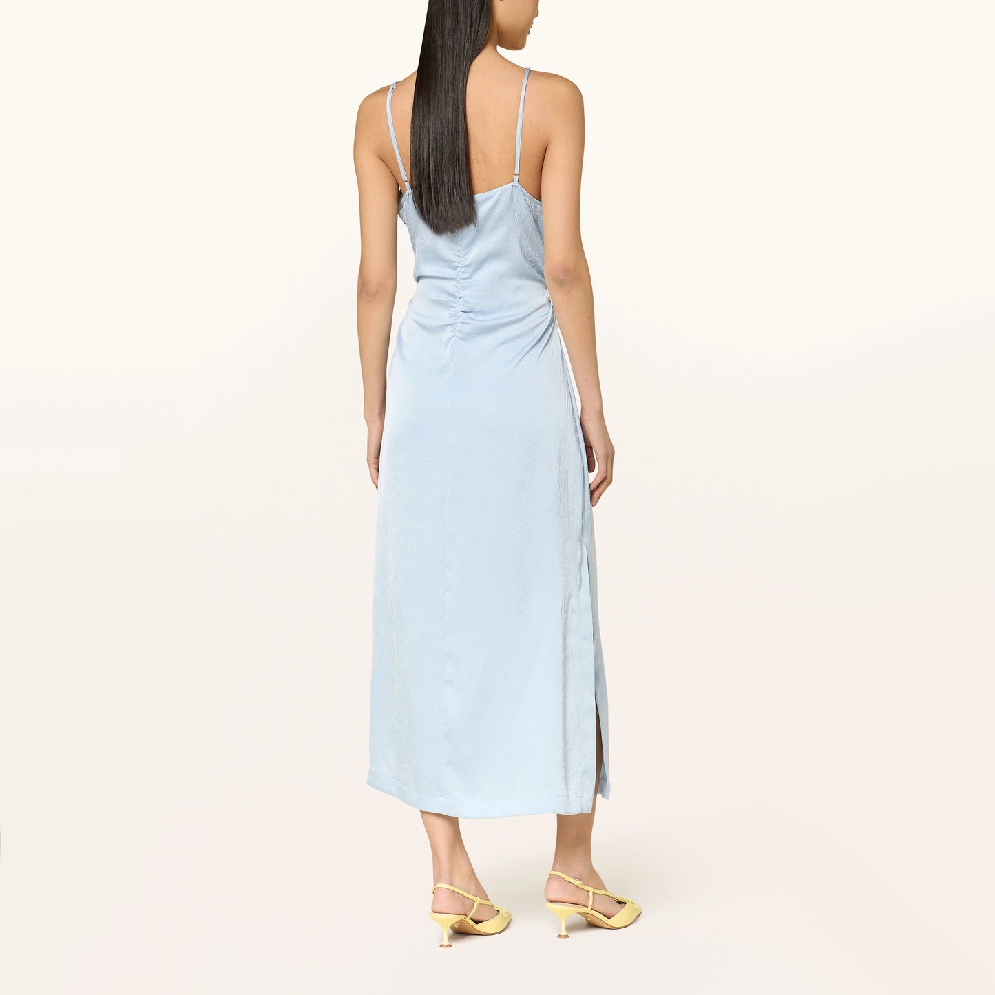 Baum Und Pferdgarten "Atalia" Gathered Satin Dress in Blue, size 38