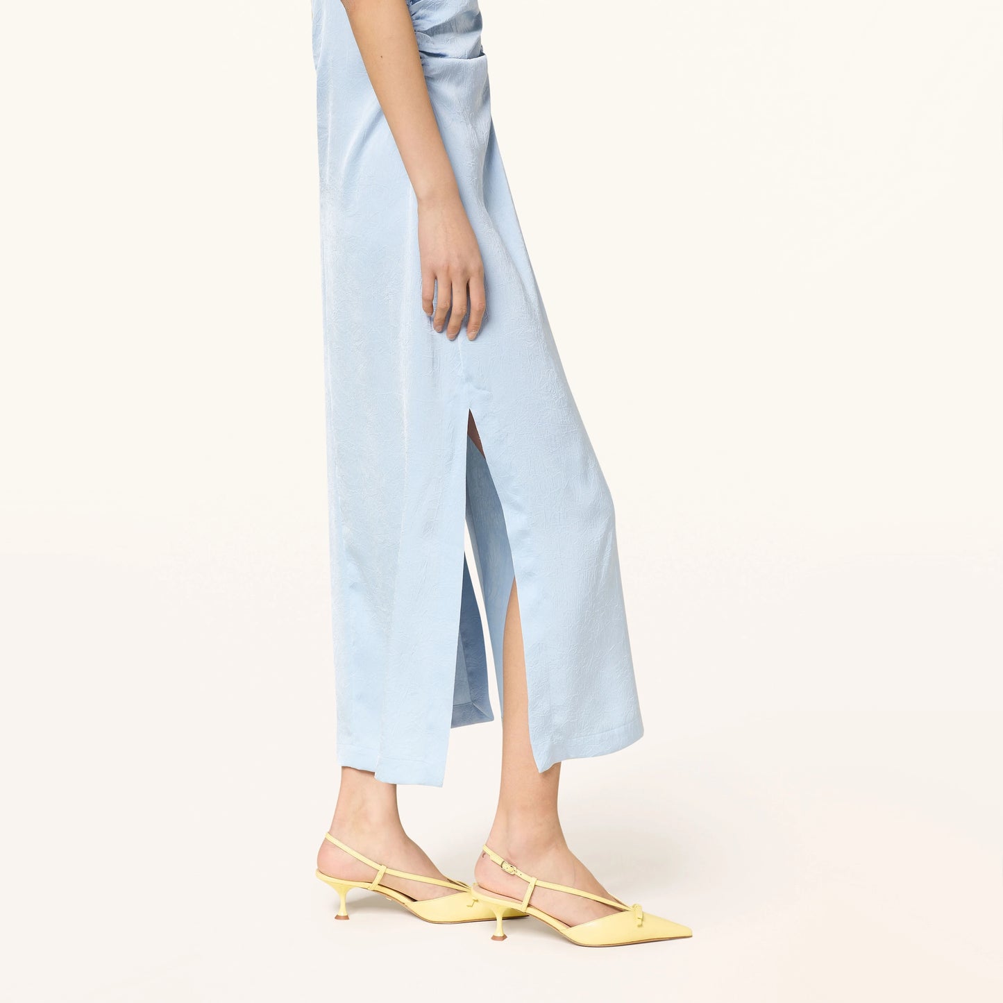 Baum Und Pferdgarten "Atalia" Gathered Satin Dress in Blue, size 38