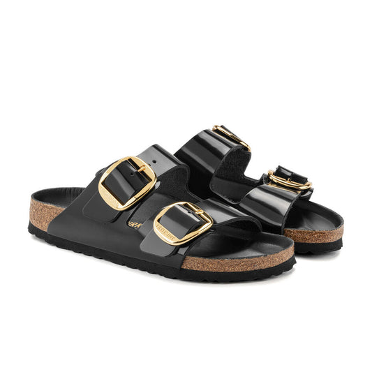 Birkenstock Arizona Sandals in Black Patent Leather, size 40