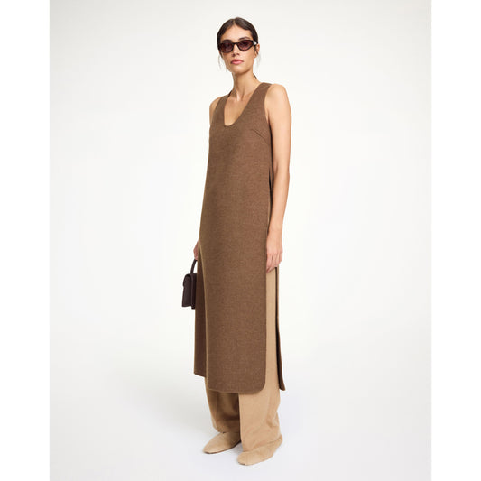 by Malene Birger "Florence" Maxi Wool Dress in Brown Melange, size 34 (like XS)