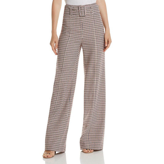 Cinq a Sept "Eliza" Checked Wide Leg Pants, size 2