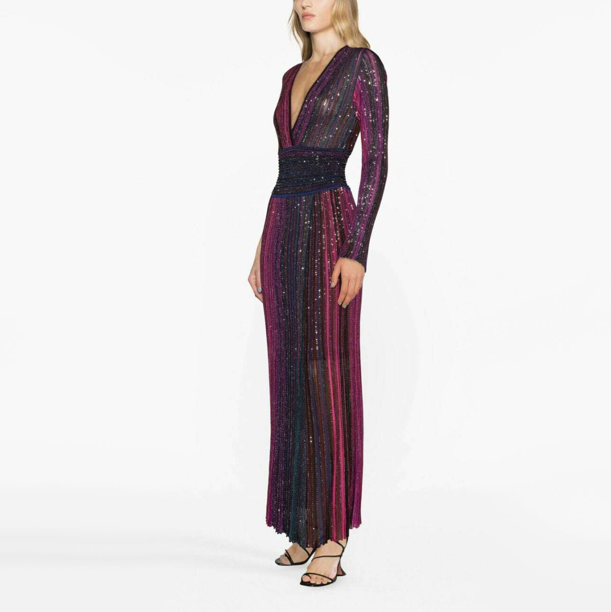 Missoni Sequined Striped Gown, size 44