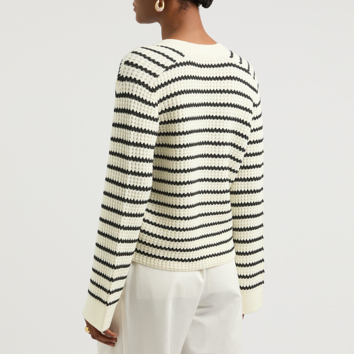 Forte_Forte Striped Wool Cardigan, size "0" (fits XS/S)