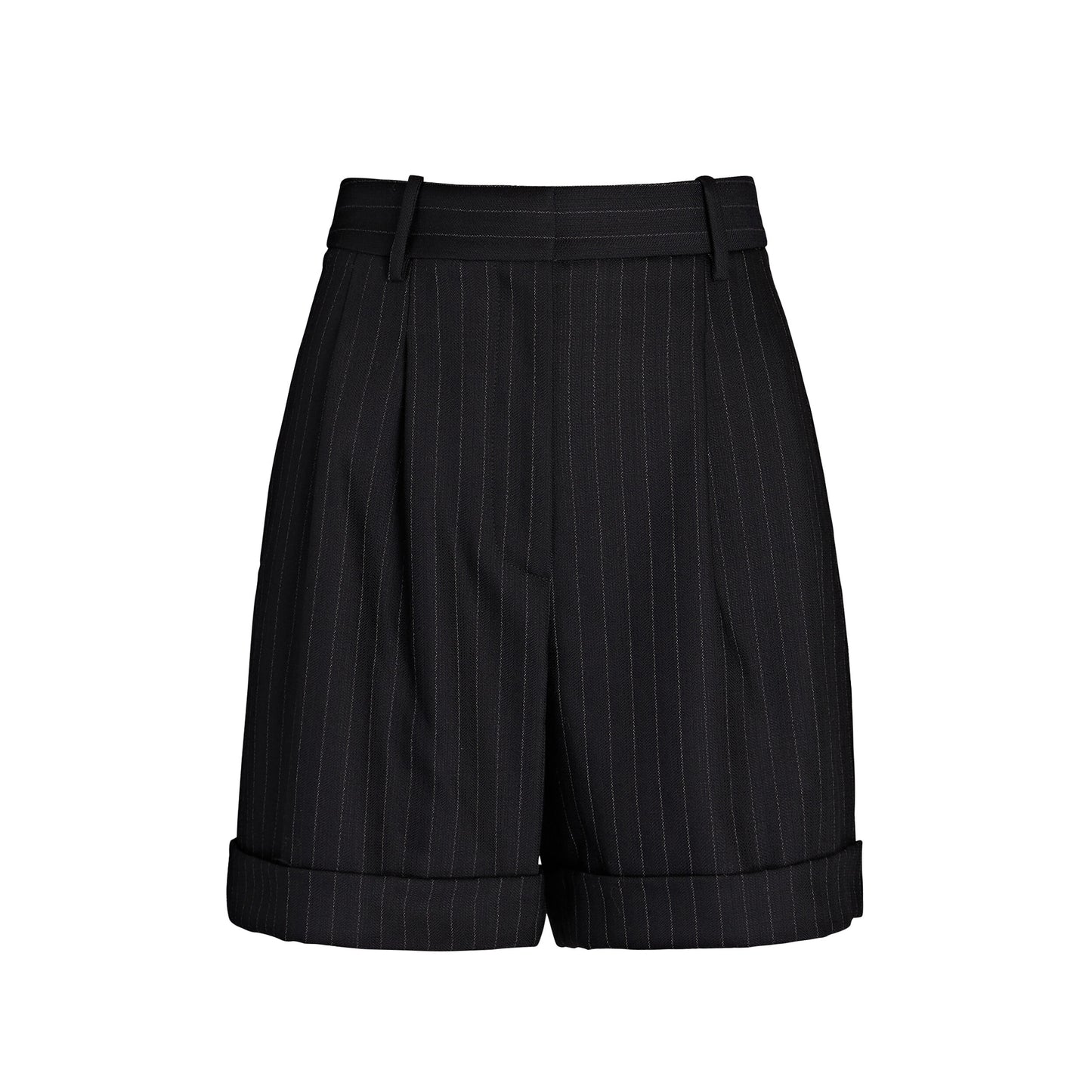 Nili Lotan "Angeline" Pinstripe Wool Shorts, size 2