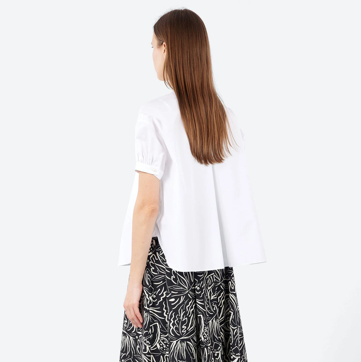 Aspesi Short Sleeve Poplin Shirt in White, size 42 (about a medium)