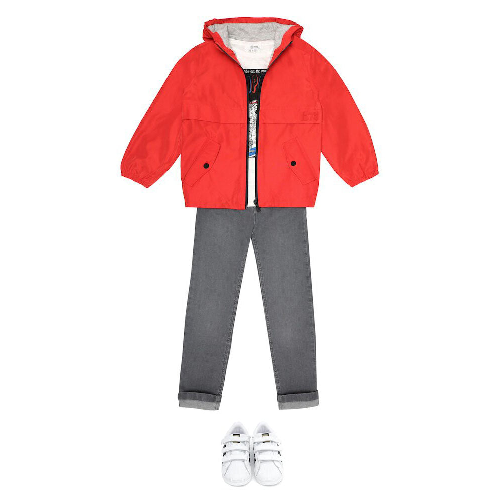 ** KIDS ** Bonpoint "Norwich" Water Repellant Jacket in Red, size 6years