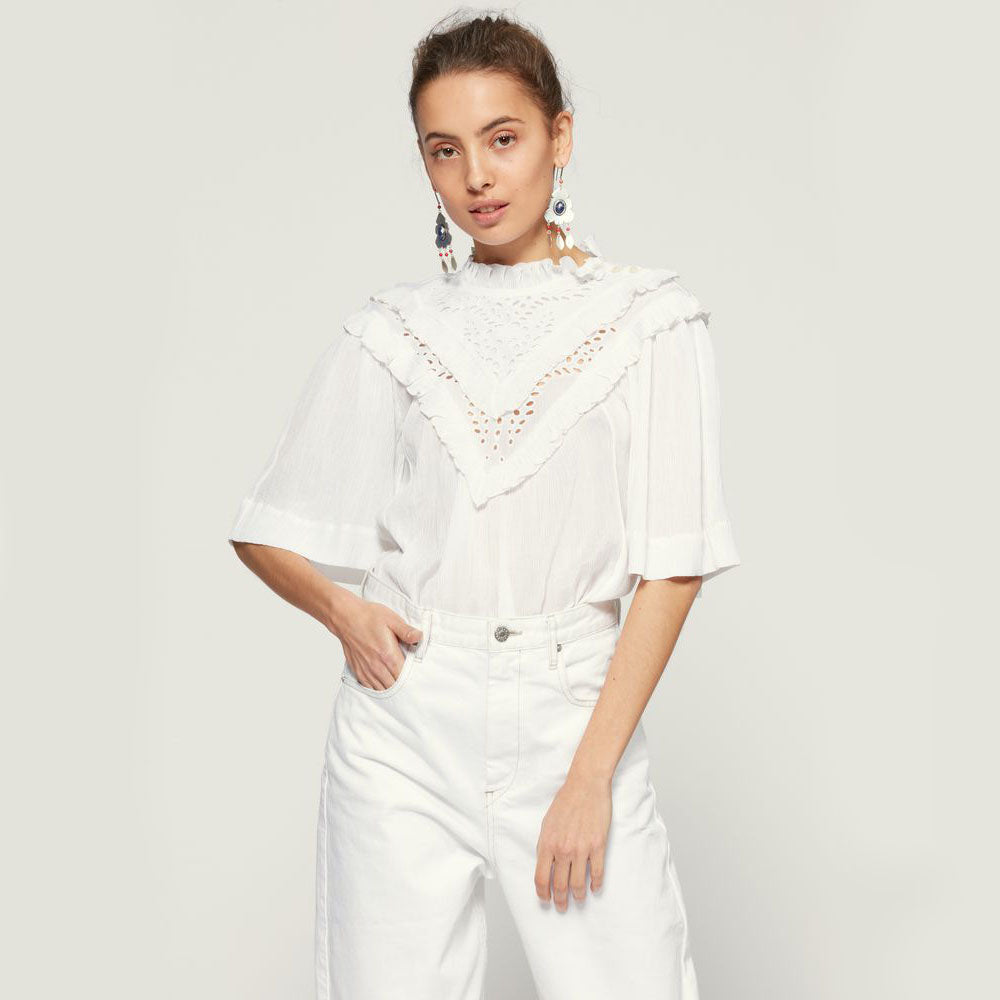 Isabel Marant Etoile "Idoa" Top in White, size 36