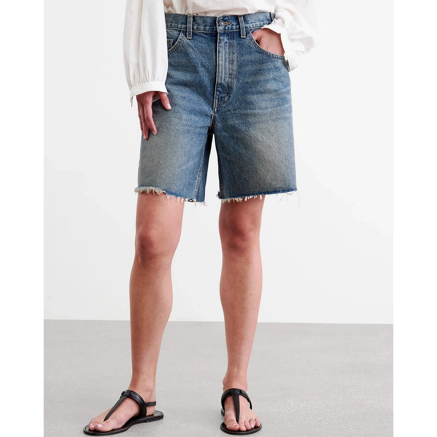 Nili Lotan "Russel" Denim Shorts in "Summer Wash", size 29