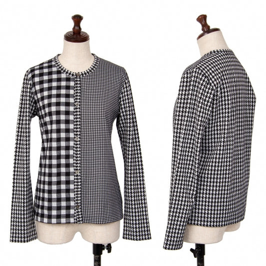 Comme des Garcons Comme des Garcons Black & White Houndstooth & Gingham cardigan, Size Large (fits like a Medium)