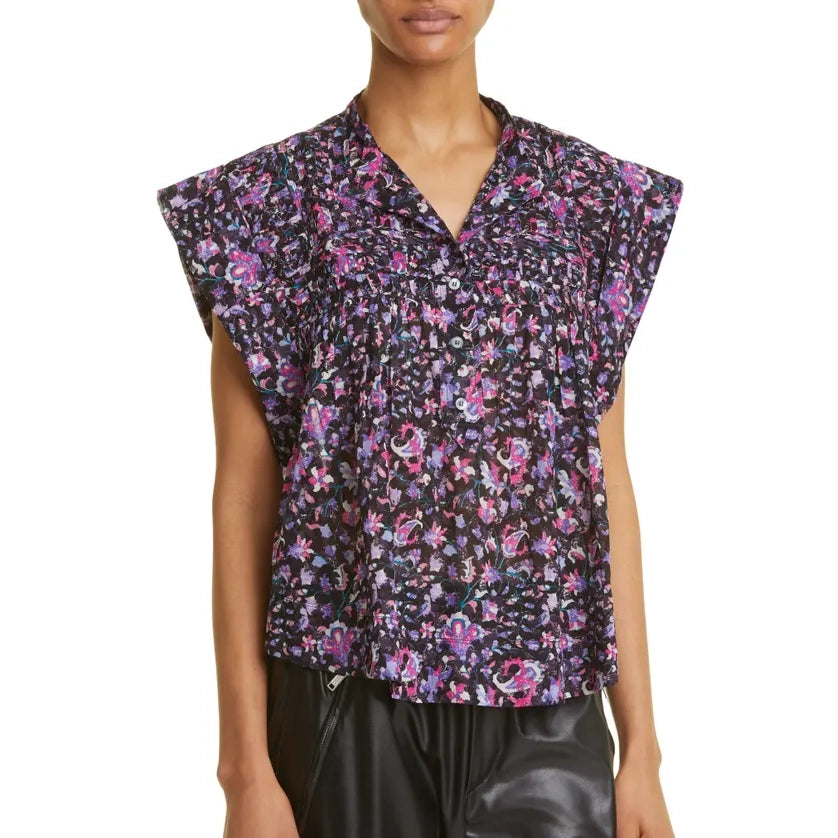 Isabel Marant Etoile "Leaza" Top in Paisley Print, size 38 (fits S-M)