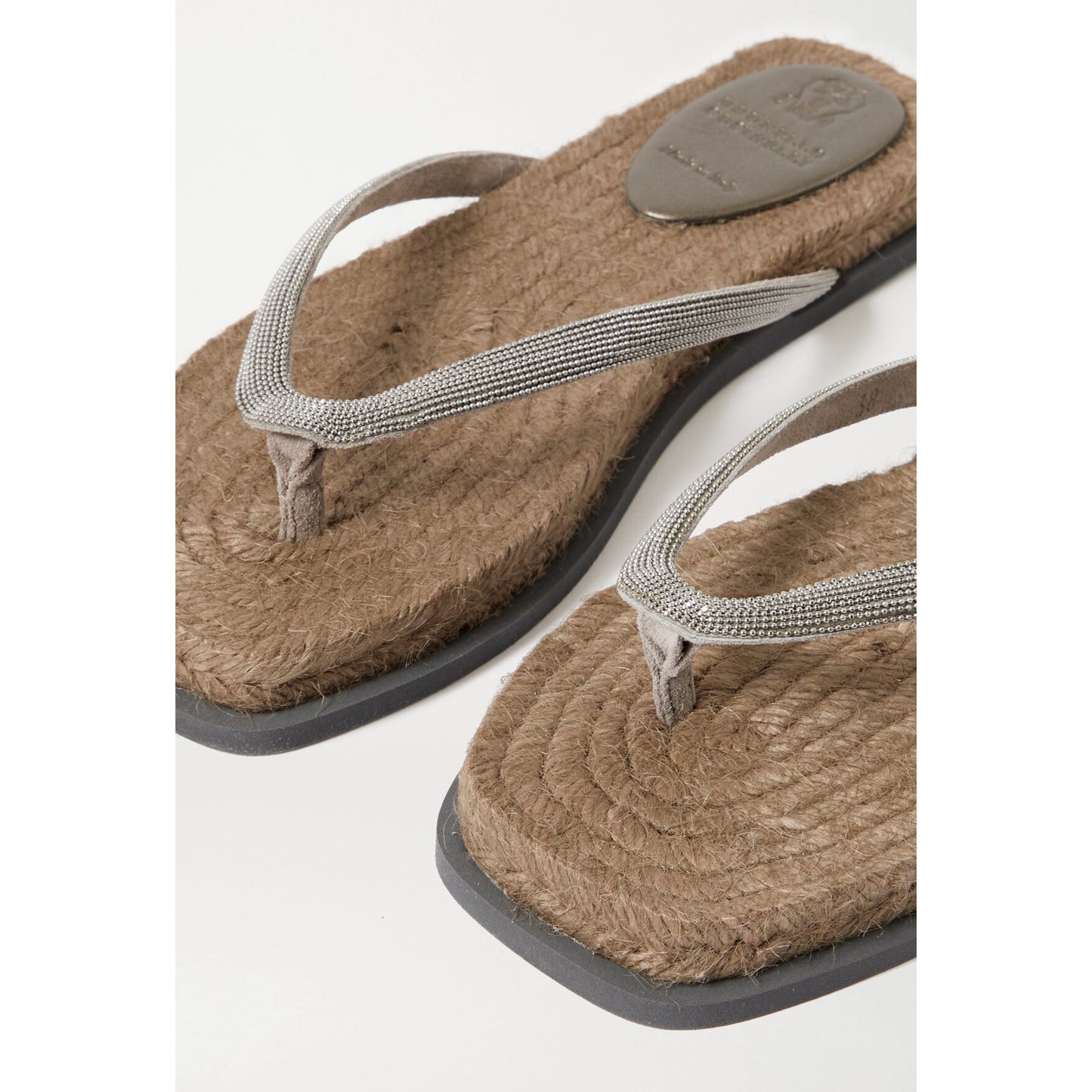 Tongs espadrilles Brunello Cucinelli Monili, taille 38,5