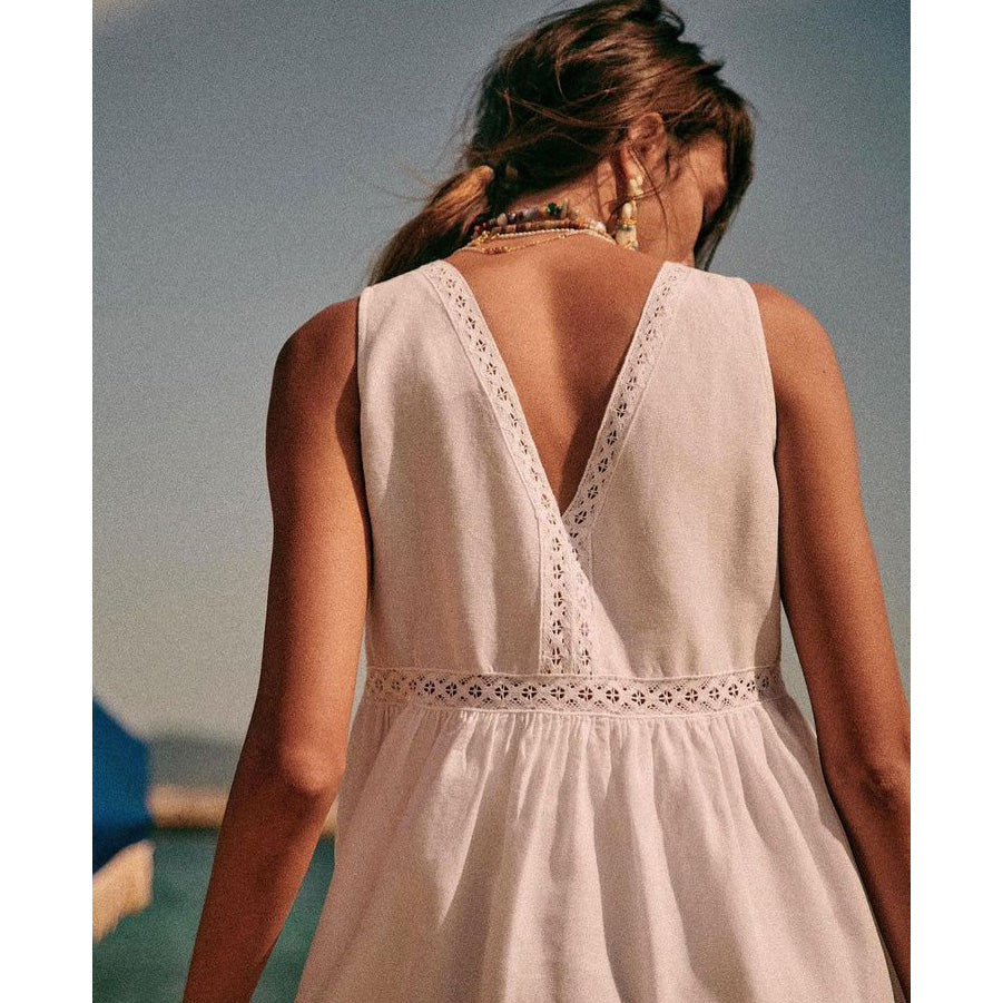 Sezane "Zarri" Dress in White, size 38 (fits XS/S)