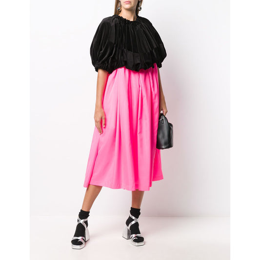 Comme des Garcons Black and Neon Pink Bubble Dress, size Large
