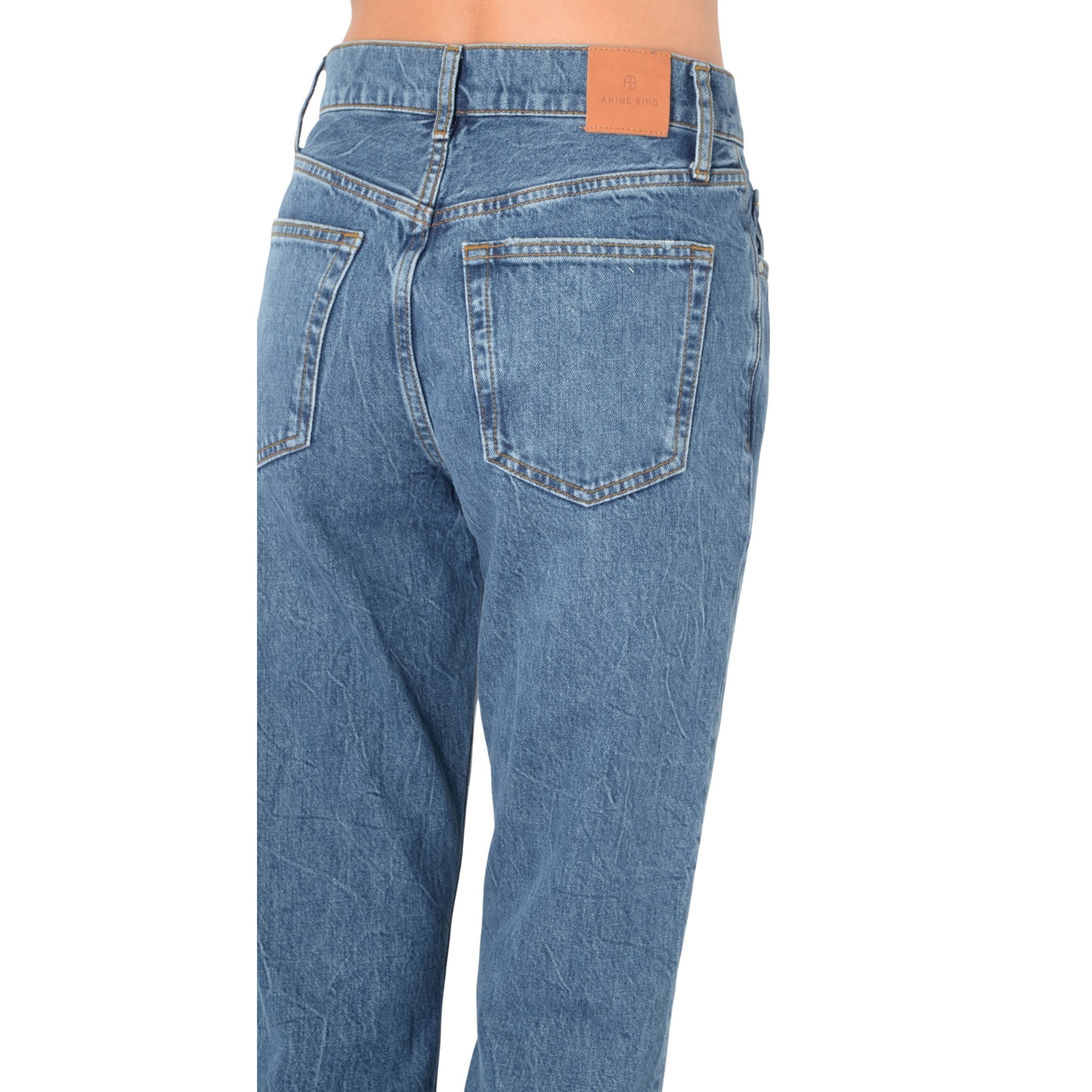 Anine Bing "Benson" Jeans in Blue, size 28