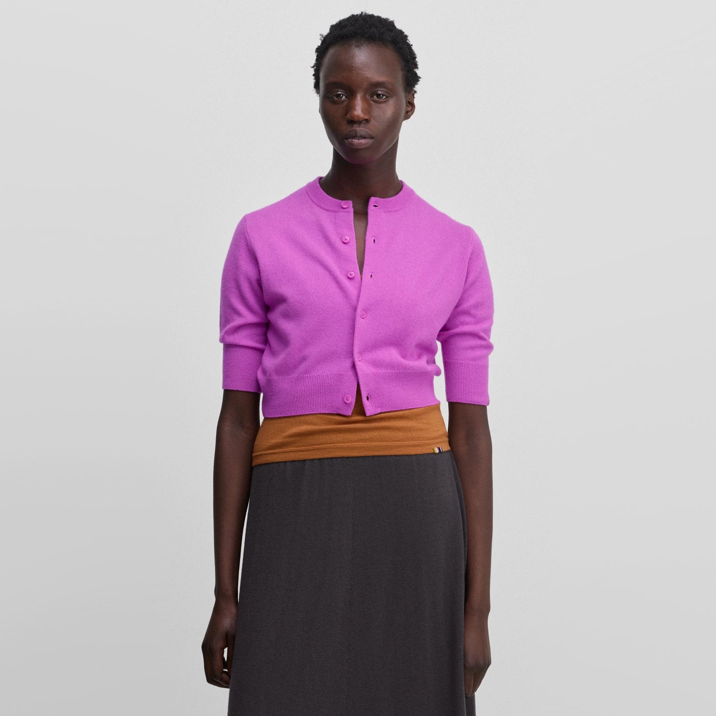 Extreme Cashmere N°474 Super Little cashmere cardigan in "Oleander", One size Only (best for XS/S)