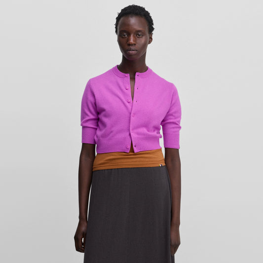 Extreme Cashmere N°474 Super Little cashmere cardigan in "Oleander", One size Only (best for XS/S)