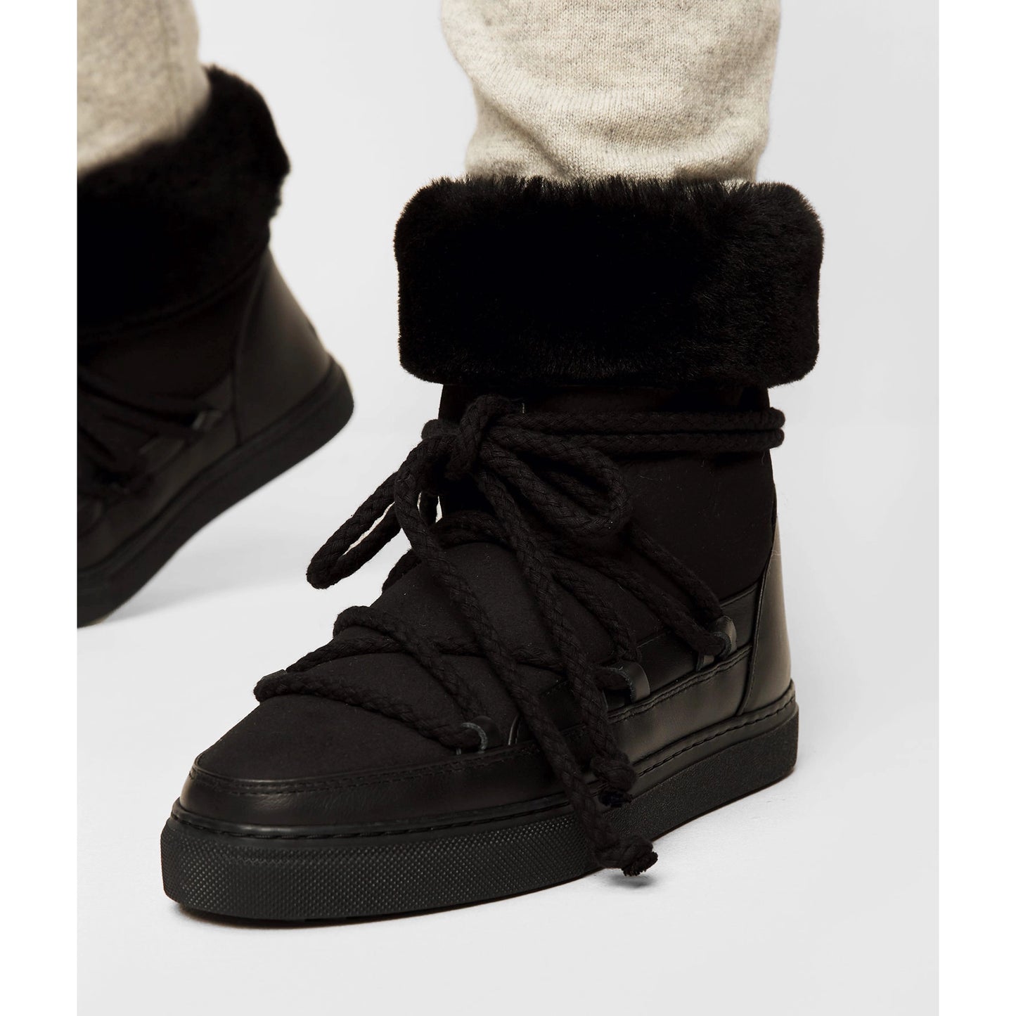 Inuikii Black Leather and Suede Boots, size 39 (fits like size 8)