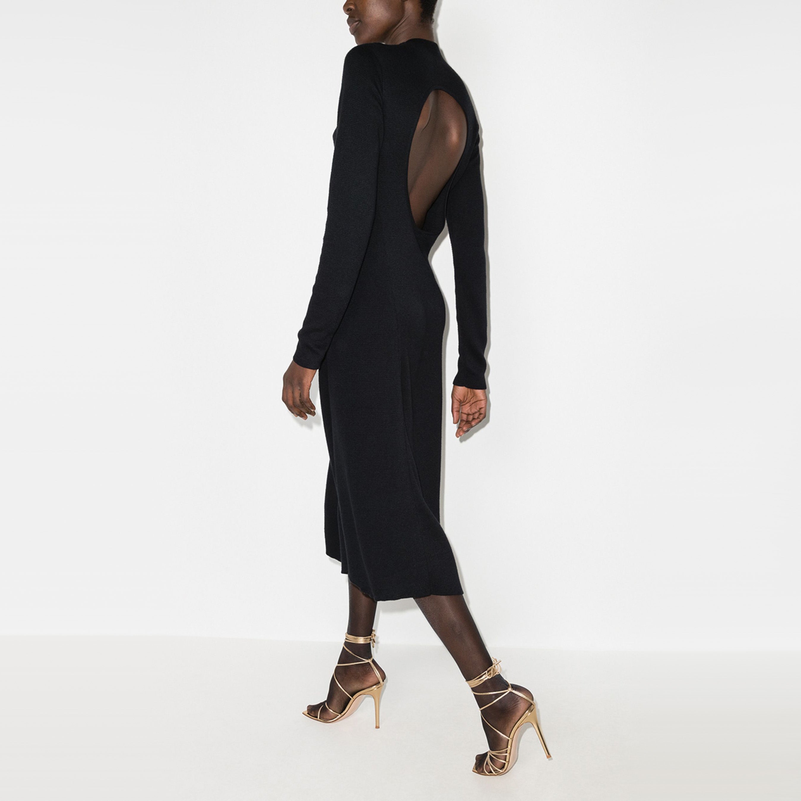 Tibi Open Back Dress in Black size Small The Sequel Sale