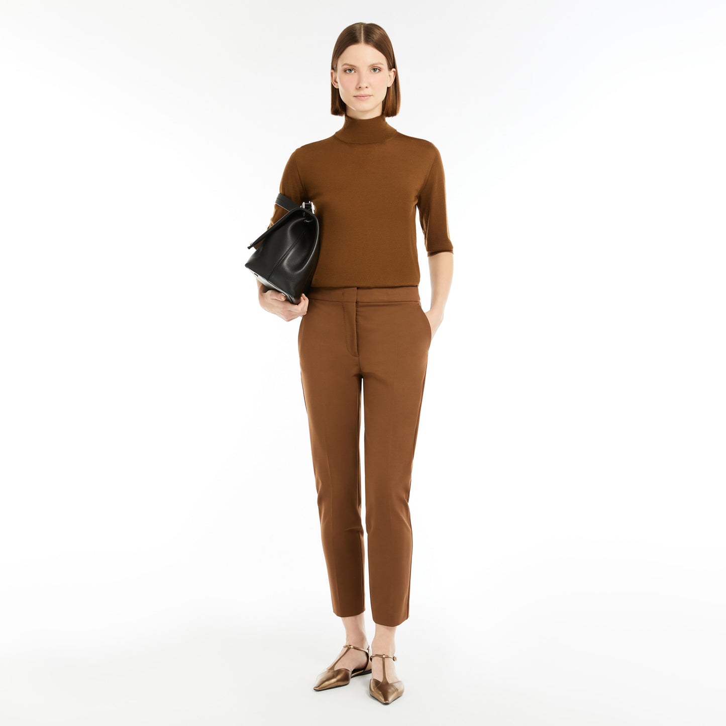 Max Mara Cigarette Pants in Brown, size 4US (Fits like size 2)