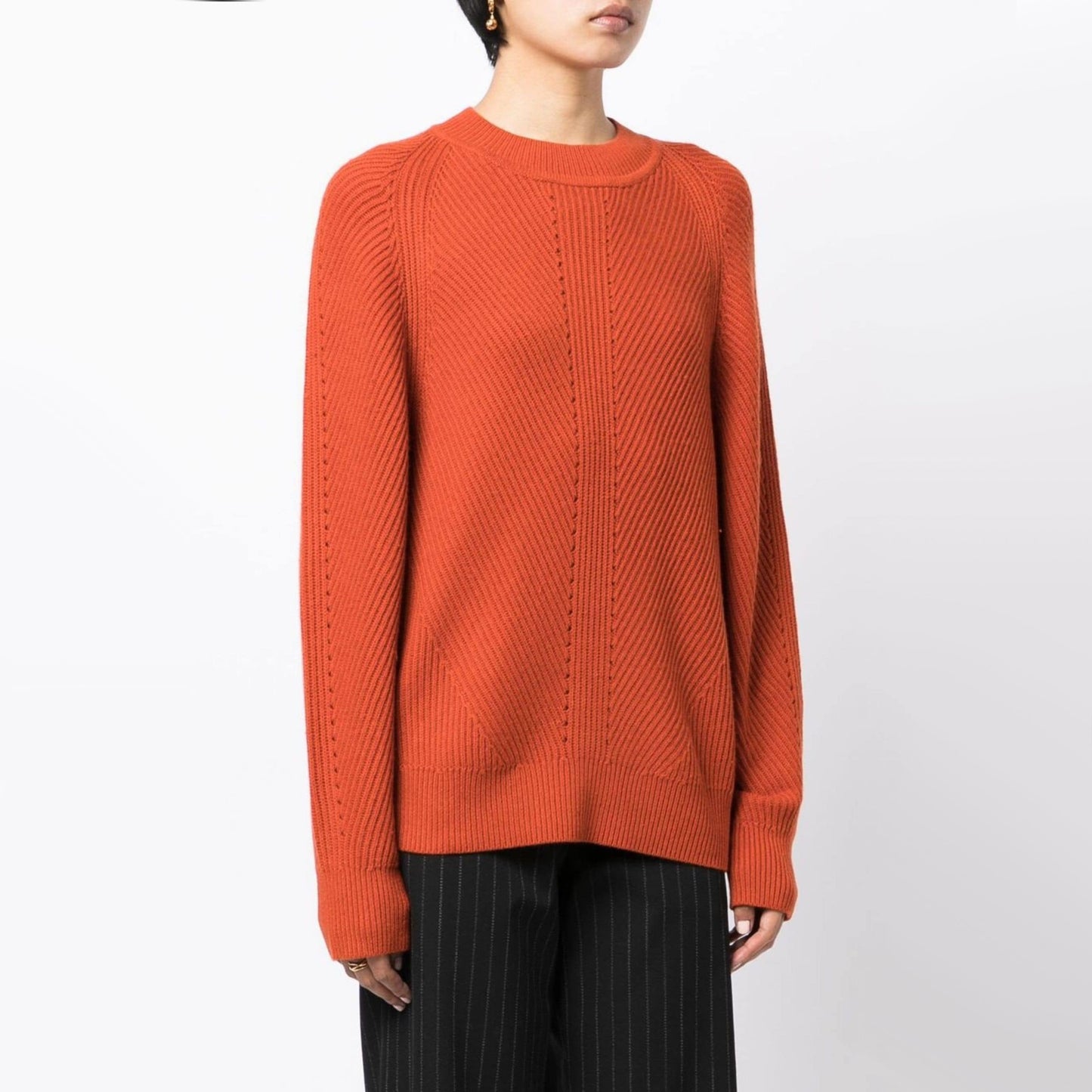 Joseph Ribbed Knit in Burnt Orange, size XS (fits XS/S)