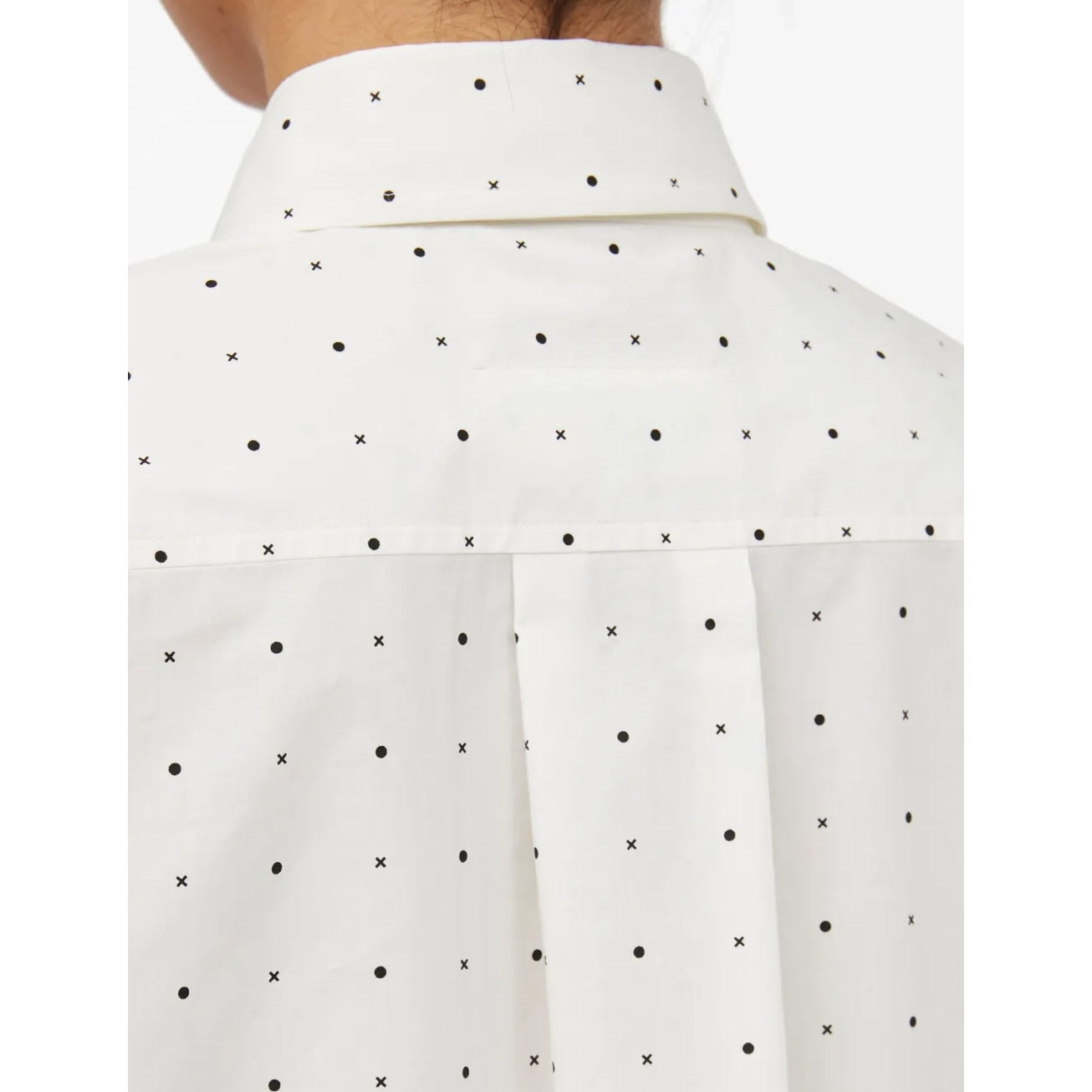 MM6 Oversize Poplin Shirt in Ivory, size 42 (size Large)