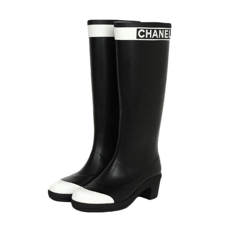 Chanel Cap Toe Rain Boots, size 39