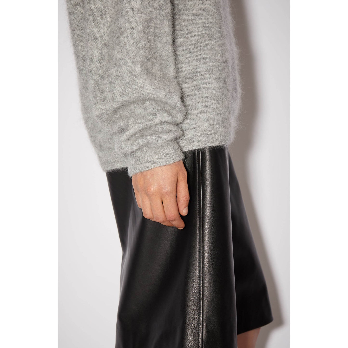 ACNE "Dramatic Mohair" Sweater in Grey, size Small