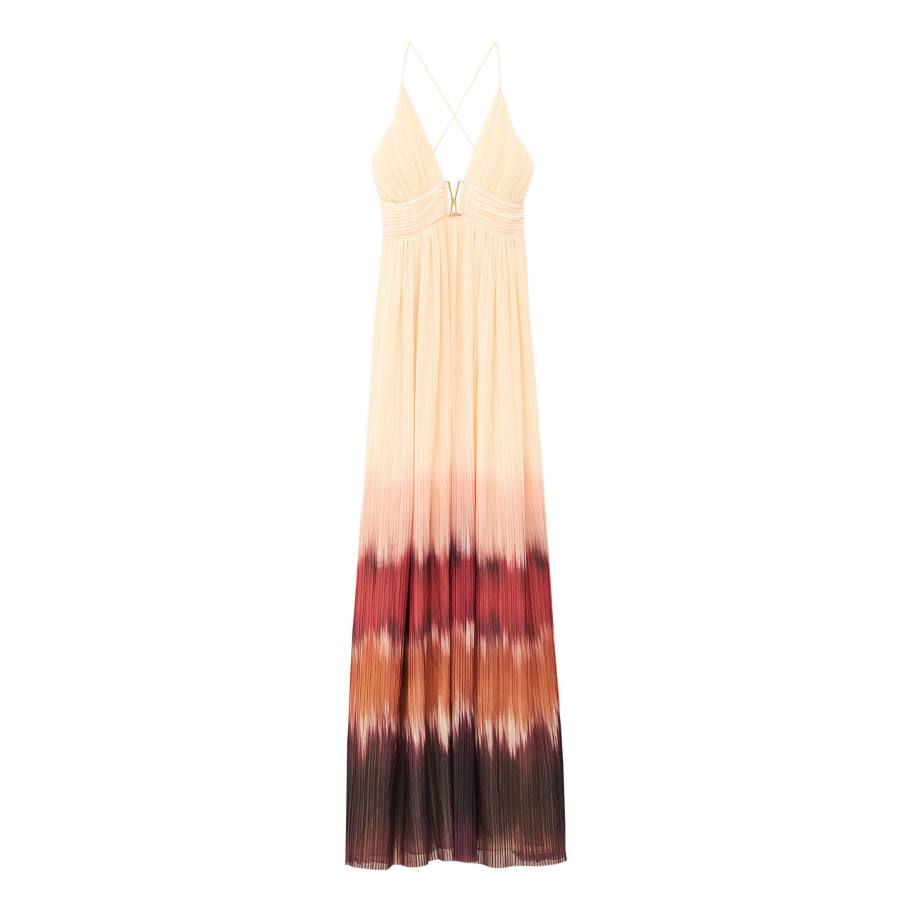 Ba&sh "Wila" Pleated Maxi Dress in "Rose", size Small