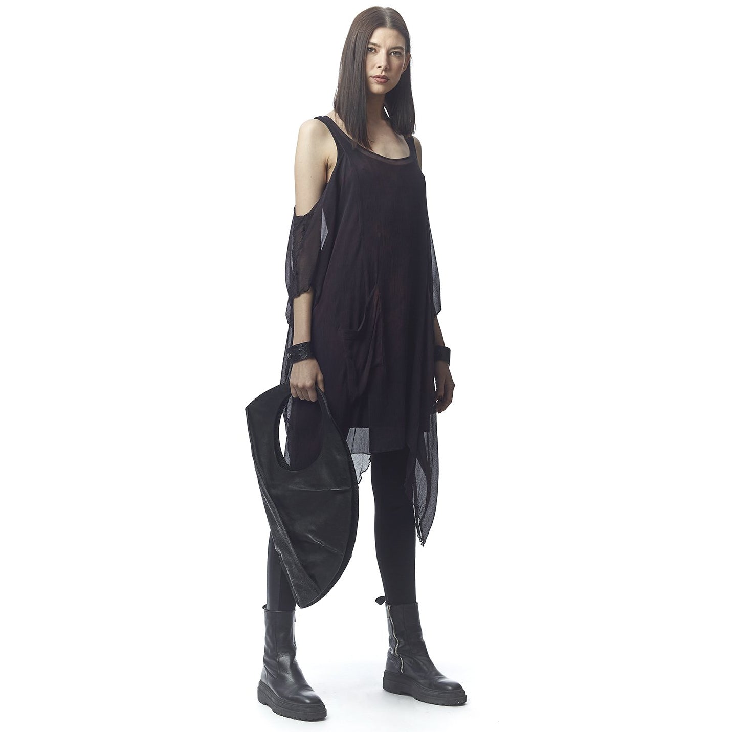 Sac transformable Lauren Bagliore « Body Armour » en cuir embossé lézard