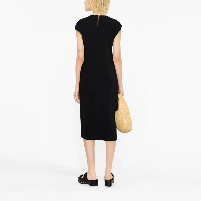 Forte_Forte Stretch Cady Dress in Black, size "I" (size Small)